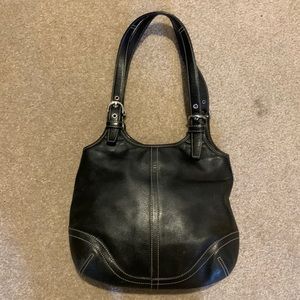 Small black coach purse